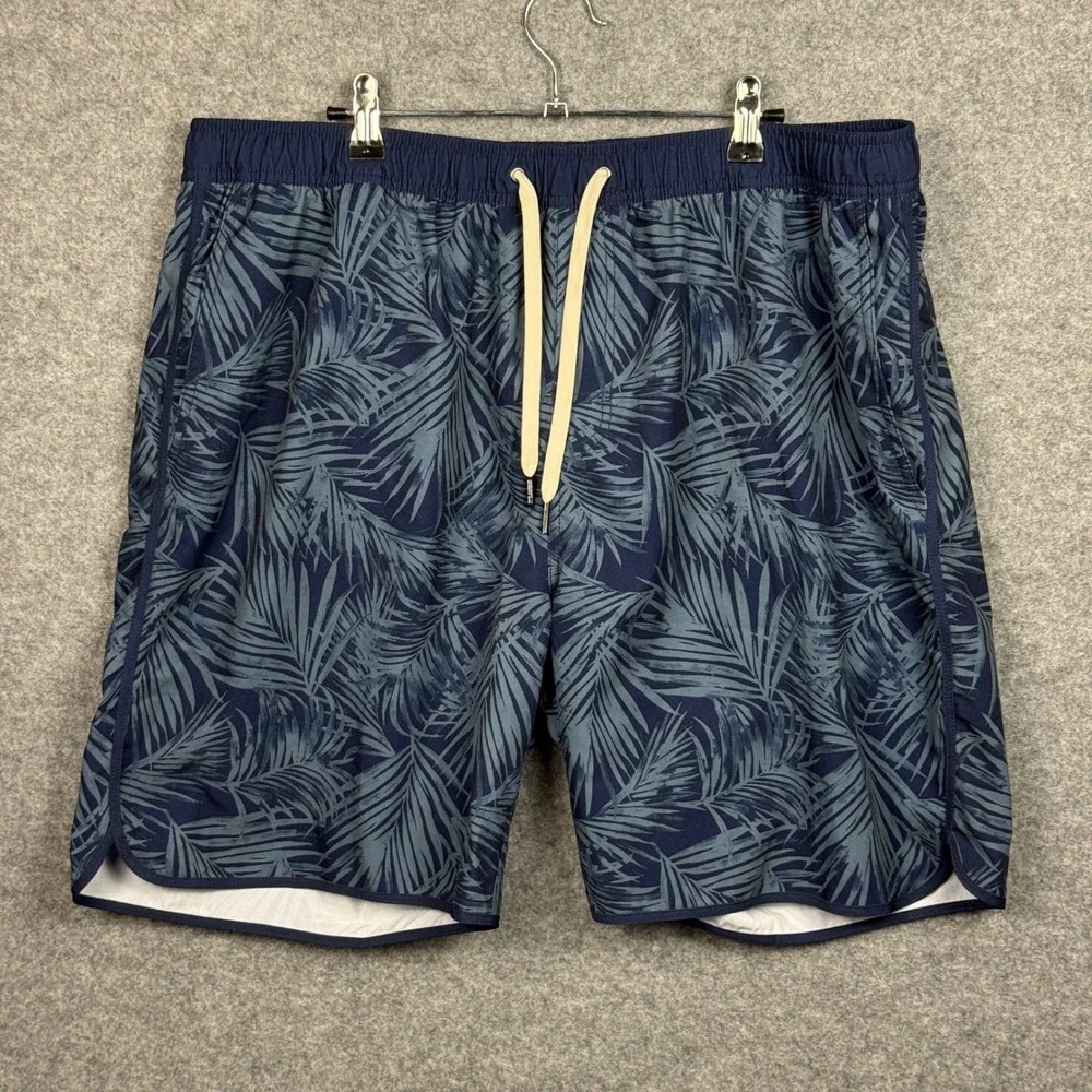Fair‎ Harbor Men's Palm Leaf Swim Trunks Shorts XXXL Tropical Drawstring Pockets
